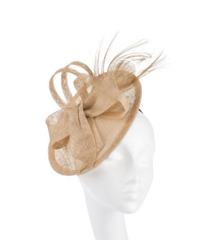 Neutral Disk Shaped Wedding Hat 'Lydia', 3 of 5