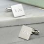Personalised Square Sterling Silver Cufflinks, thumbnail 5 of 6