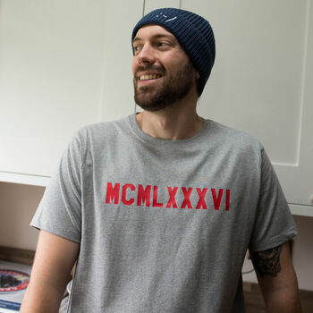 Men's Roman Numeral Year T Shirt, 2 of 4