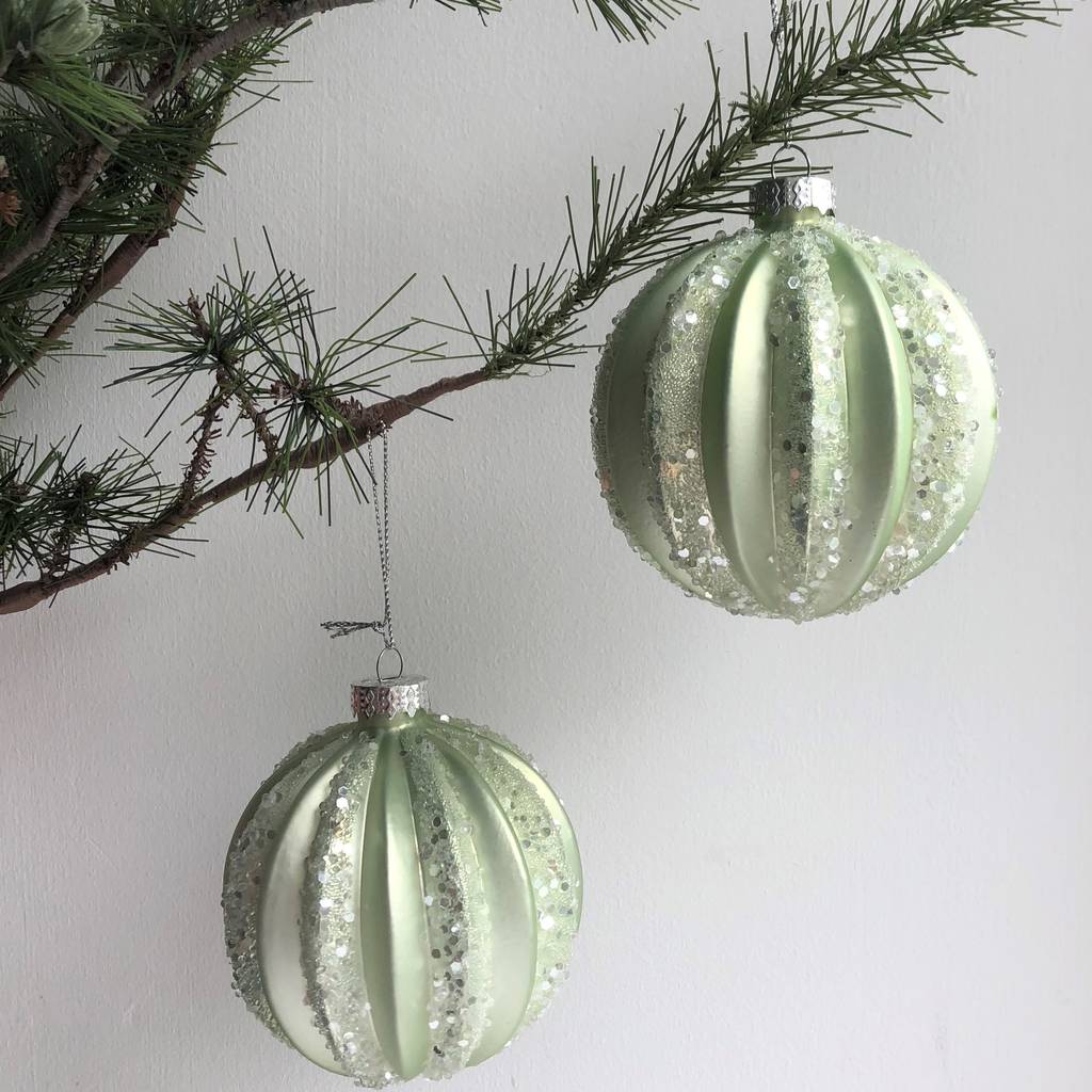 Pale Green Christmas Bauble