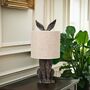 Hiding Rabbit Table Lamp With Beige Linen Shade, thumbnail 1 of 2