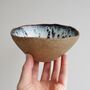 Handmade Pottery Brown Blue Cereal Bowl, thumbnail 7 of 9