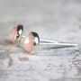 Pink Opal Stud Earrings Silver Or Gold, thumbnail 8 of 11