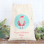 Santa Christmas Personalised Cotton Bags, thumbnail 2 of 5