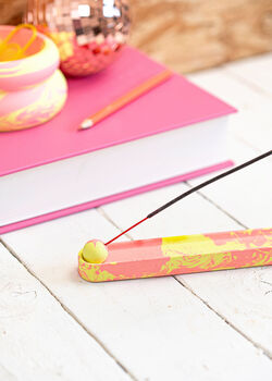 Neon Jesmonite Incense Holder, 2 of 5