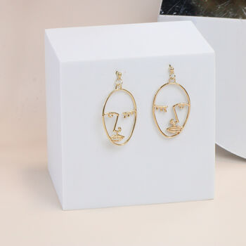 Silver And Gold Plated Abstract Drop Earrings, 7 of 8