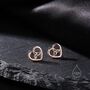 Celtic Heart Stud Earrings In Sterling Silver, thumbnail 4 of 10