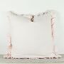 Shell Pink Linen Ruffle Cushion, thumbnail 1 of 2