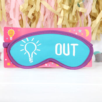 Glow In The Dark Sleep Mask On Gift Card, Four Designs, 2 of 5
