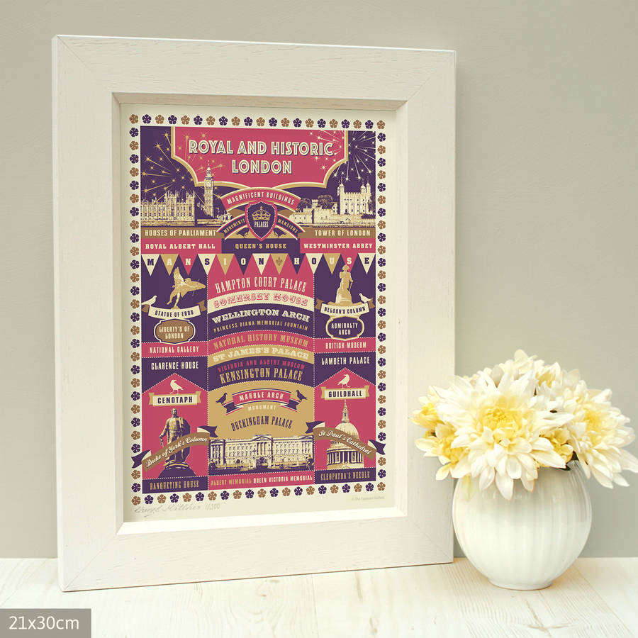 London Gift ‘London Landmarks Art Print’ By The Typecast Gallery