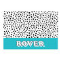 Personalised Blue Spots Dog Bowl Mat, thumbnail 2 of 3