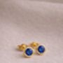 Blue Sapphire Stud Earrings, thumbnail 1 of 5