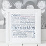 60th Birthday Gift 'The 1960s' Personalised Print, thumbnail 1 of 5