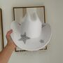 Bride To Be Pearl And Diamante Embellished Cowboy Hat With Fringe, thumbnail 2 of 3