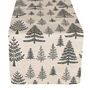 Nordic Grey Tree Christmas Table Runner, thumbnail 2 of 4