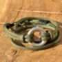 Green Paracord Vegan Cremation Urn Bracelet Memorial Keepsake For Ashes, thumbnail 2 of 12