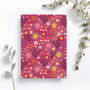 Floral Dark Pink Hardback A5 Notebook, thumbnail 2 of 11