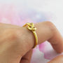 Friendship Gold Plated Silver Knot Infinity Ring, thumbnail 2 of 5