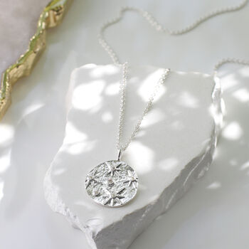 Personalised Sterling Silver Or 18ct Gold Plated Cz Star And Moon Pendant Necklace, 2 of 7