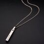 Silver Personalised 3D Bar Pendant Necklace, thumbnail 6 of 12