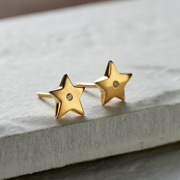 Diamond Star Stud Earrings, 4 of 7