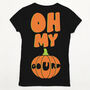 Oh My Gourd Women's Halloween Pumpkin T Shirt, thumbnail 5 of 5