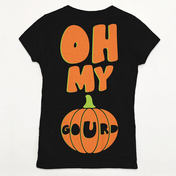 Oh My Gourd Women's Halloween Pumpkin T Shirt, 5 of 5