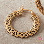 Skinny Gold And Silver Filigree Ethnic Boho Hoop Earrings, thumbnail 9 of 11