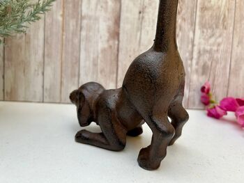 Dog Shaped Metal Kitchen Roll Holder Free Standing Gift, 2 of 10
