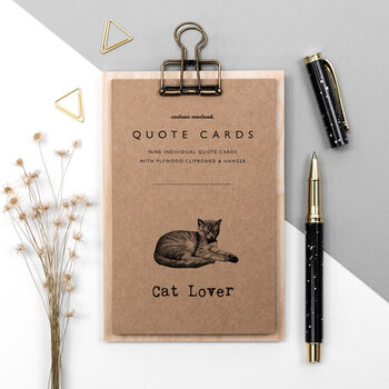 Cat Lover Gift; Cat Quote Cards, 4 of 8