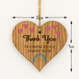 Thank You Token Gift Hanging Wooden Heart, thumbnail 3 of 3