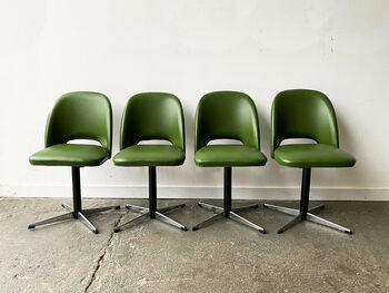 Set Of Four Mid Century 1960s Swivel Chairs, 3 of 12