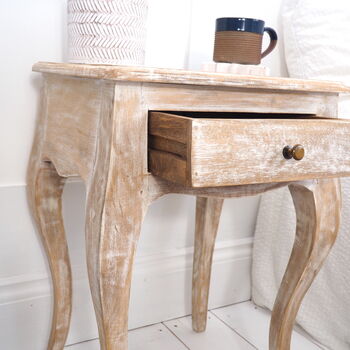 Whitewash Bedside Table, 3 of 3