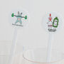 Custom White Acrylic Drink Stirrers Party Favours, thumbnail 1 of 2