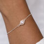 Wrapped Pearl Silver Bracelet, thumbnail 1 of 9