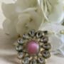 Indian Pink Gold Plated Kundan Adjustable Ring, thumbnail 3 of 4