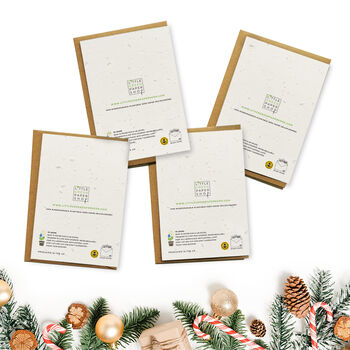 Scandi Seed Paper Christmas Cards Four Pack, 2 of 2