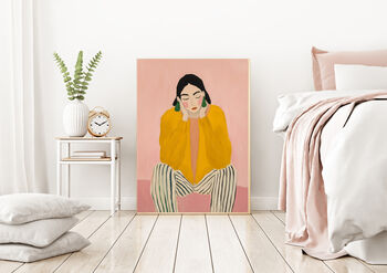 Female Portrait Illustration Art Print, 3 of 3