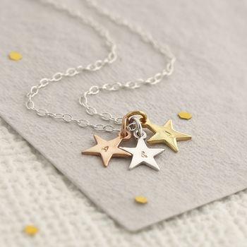 Personalised Tricolore Stars Necklace By Posh Totty Designs ...