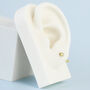 Gold Colour Sterling Silver Crystal Ear Jacket Earrings, thumbnail 2 of 6