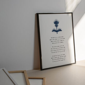 Scottish Thistle Print With Poem, 2 of 3