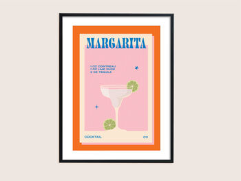 Retro Margarita Cocktail Print, 2 of 5