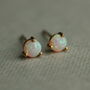 Tiny Opal Stud Earrings, thumbnail 1 of 7