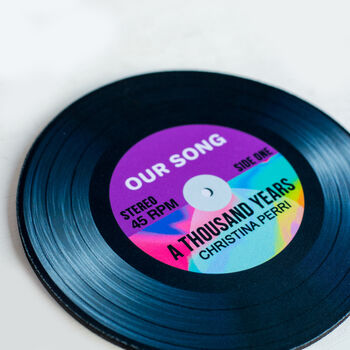 Personalised 'Our Song' Vinyl Record Mouse Mat, 11 of 12