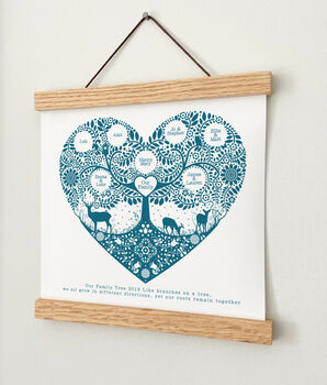 Personalised Woodland Family Tree Print, 5 of 10