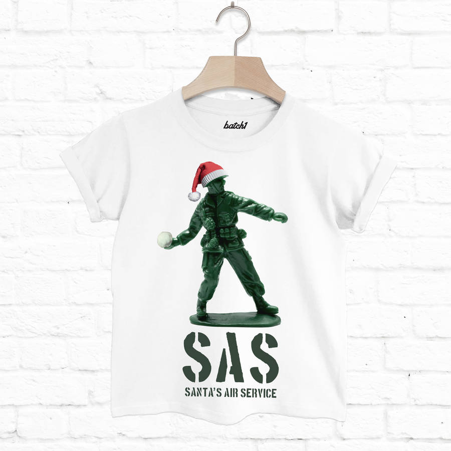 Sas Santa's Air Service Kids Christmas T Shirt, 1 of 2