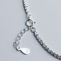 Sterling Silver Shiny Round Chain Anklet, thumbnail 3 of 6