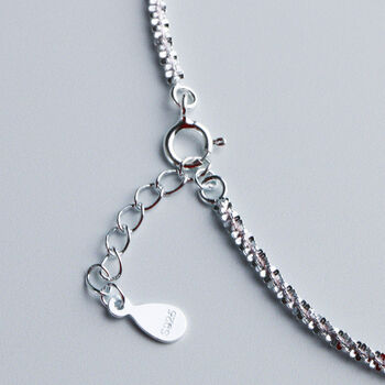 Sterling Silver Shiny Round Chain Anklet, 3 of 6