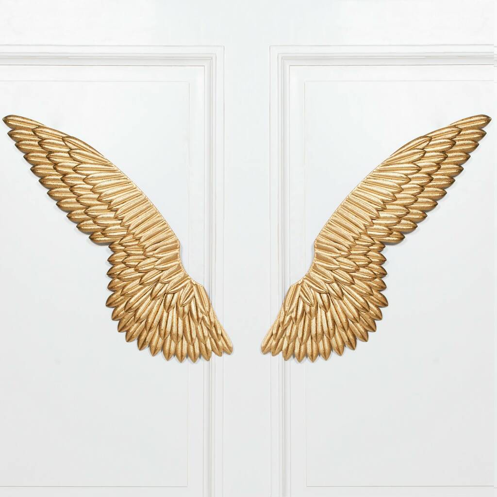 Gold Angel Wings Wall Decor, 1 of 5