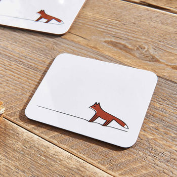 Fox Coasters, Set Of Two, 3 of 4
